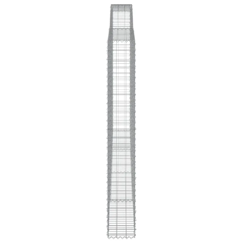 Išlenkti gabiono krepšiai, 4vnt., 400x30x220/240cm, geležis
