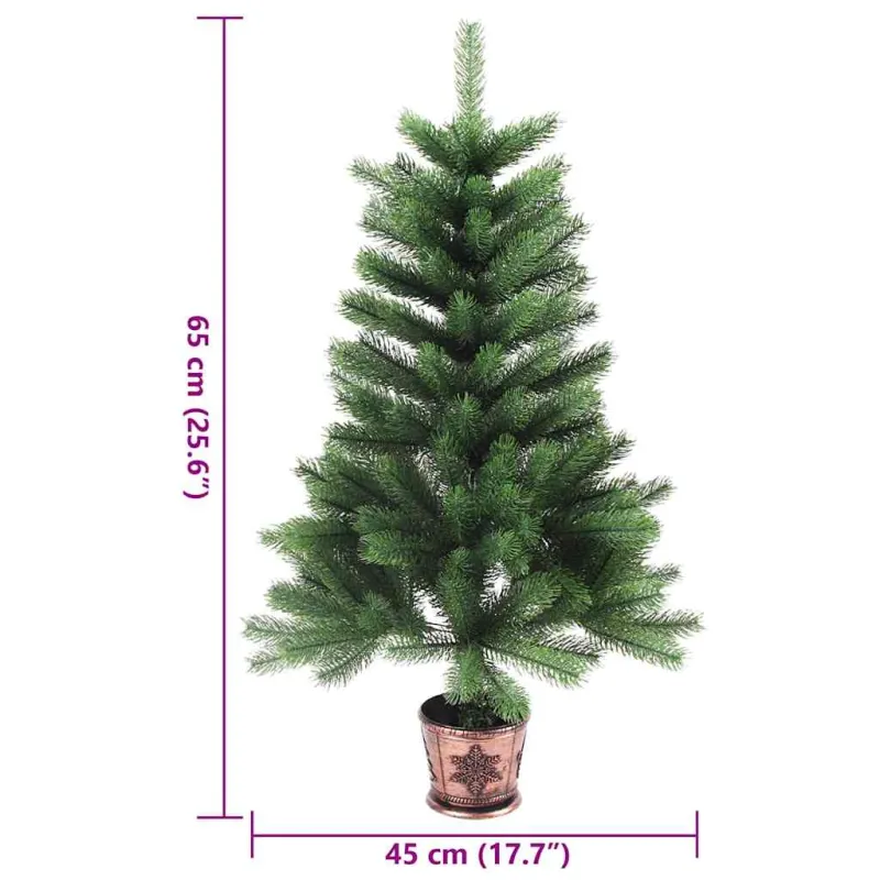 Dirbtinė Kalėdų eglutė, žalia, 65cm, tikroviški spygliai