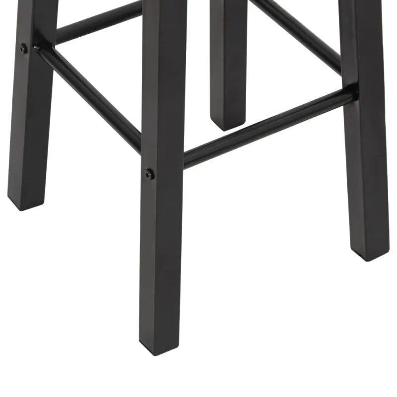 Baro taburetės, 2 vnt., juodos, MDF