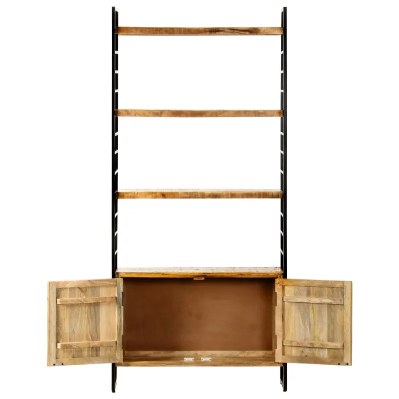 Knygų spinta, 4 aukštų, 80x30x180cm, mango mediena