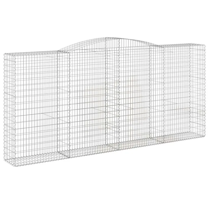 Išlenkti gabiono krepšiai, 10vnt., 400x50x180/200cm, geležis