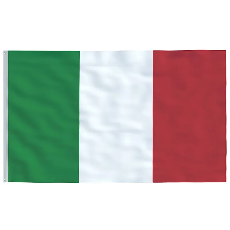 Italijos vėliava su stiebu, aliuminis, 6,08m