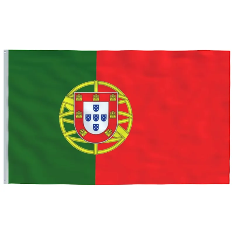 Portugalijos vėliava su stiebu, aliuminis, 6,08m
