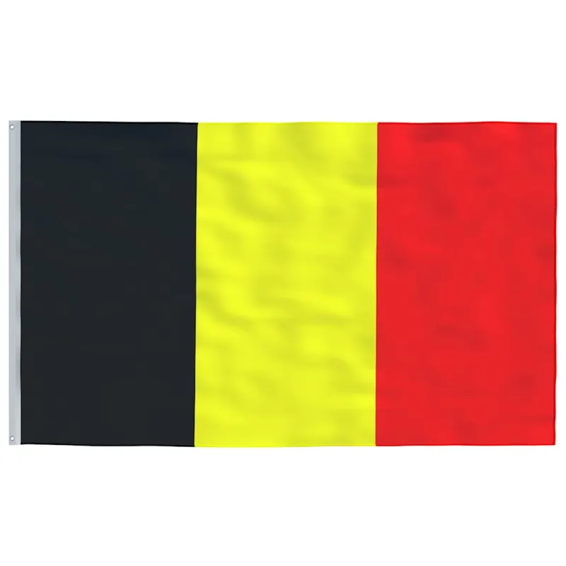 Belgijos vėliava su stiebu, aliuminis, 5,5m