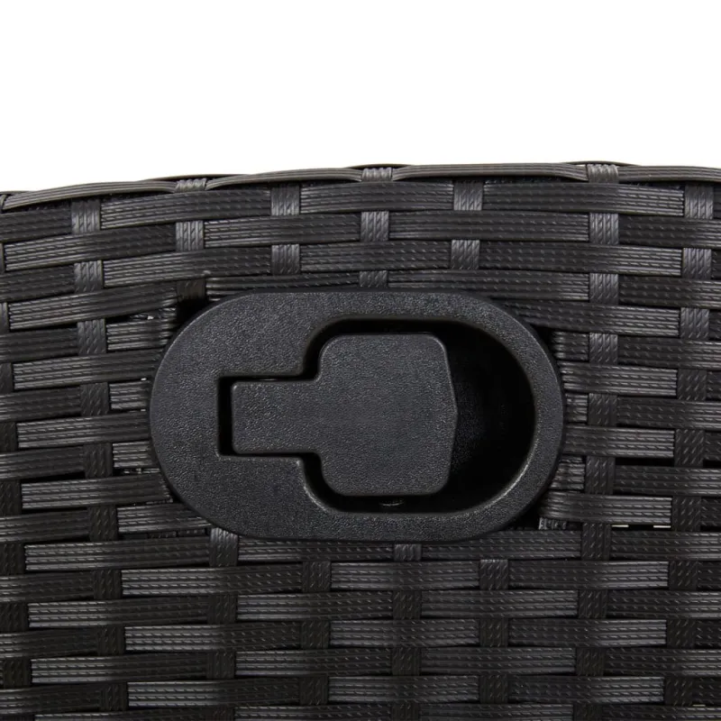 Sodo komplekti, 9 osaa, musta, pehmusteet, polyrattana