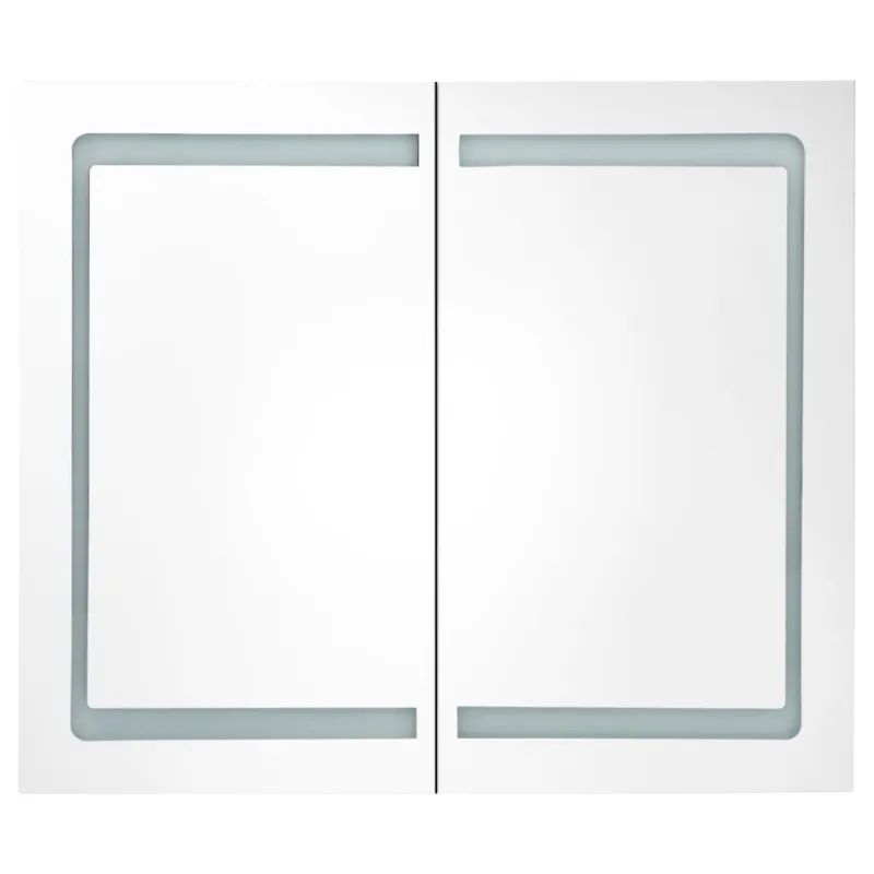 Veidrodinė vonios spintelė su LED apšvietimu, 80x12,2x68cm