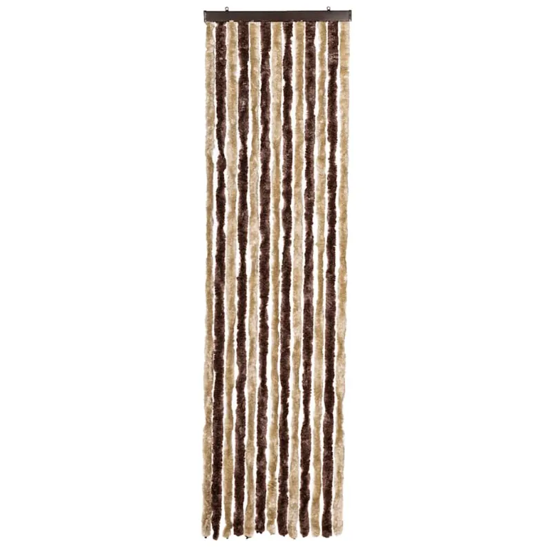 Užuolaida nuo vabzdžių, smėlio ir ruda, 56x200cm šenilis