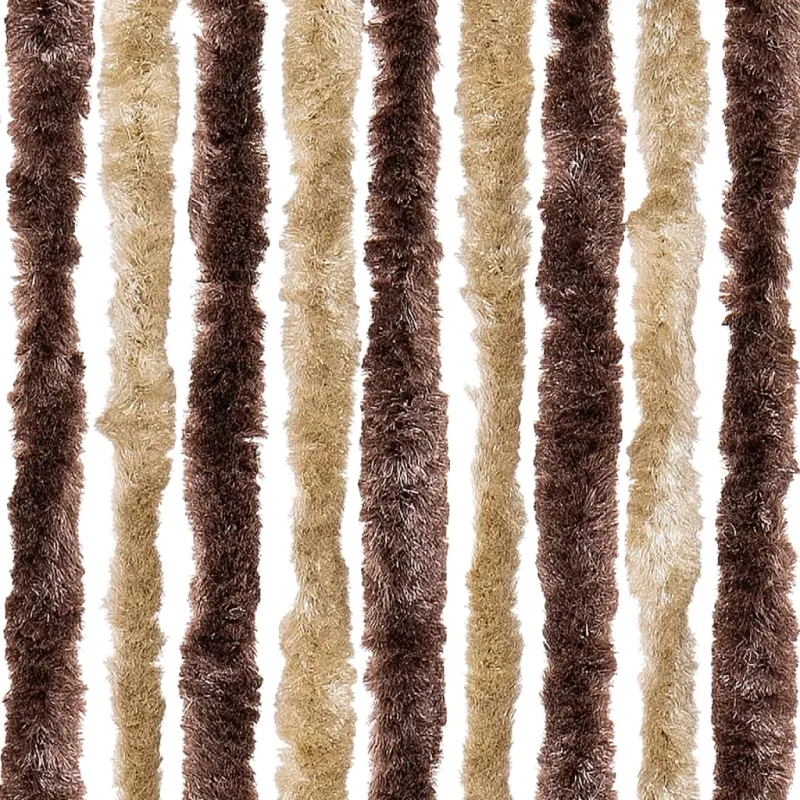 Užuolaida nuo vabzdžių, smėlio ir ruda, 90x200cm šenilis