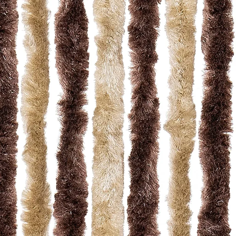 Užuolaida nuo vabzdžių, smėlio ir ruda, 118x220cm šenilis