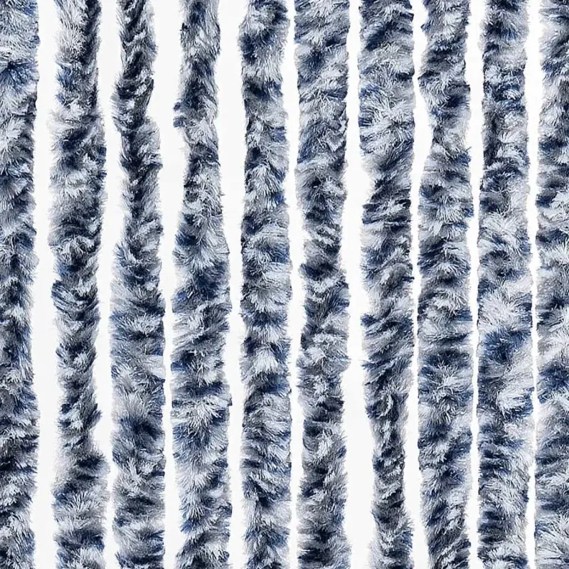Užuolaida nuo vabzdžių, mėlyna ir balta, 56x200cm, šenilis