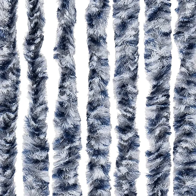 Užuolaida nuo vabzdžių, mėlyna ir balta, 118x220cm, šenilis