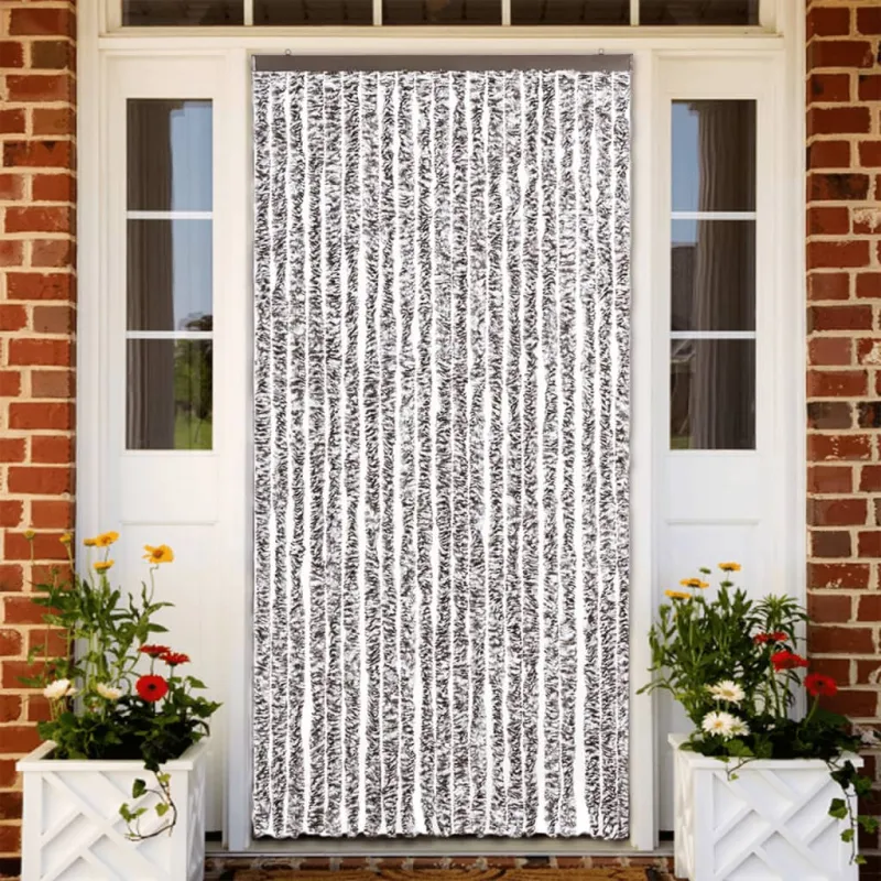 Užuolaida nuo vabzdžių, ruda ir smėlio, 90x200cm, šenilis