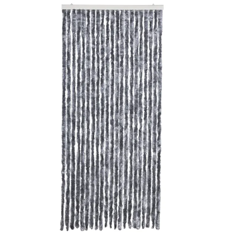 Užuolaida nuo vabzdžių, sidabrinės spalvos, 90x200cm, šenilis