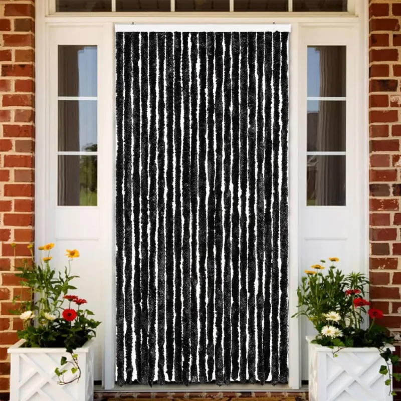 Užuolaida nuo vabzdžių, antracito spalvos, 90x200cm, šenilis