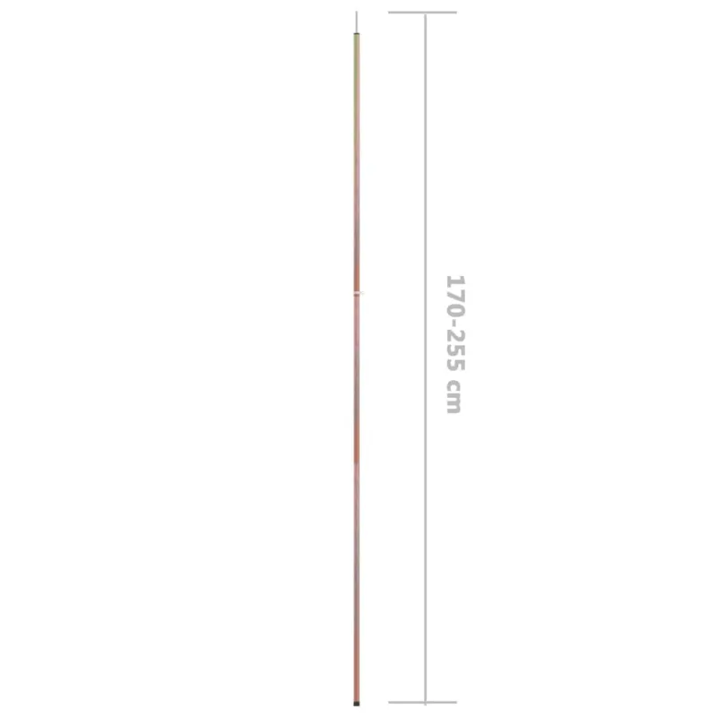 Teleskopinis palapinės strypas, 170-255cm ilgio, plienas