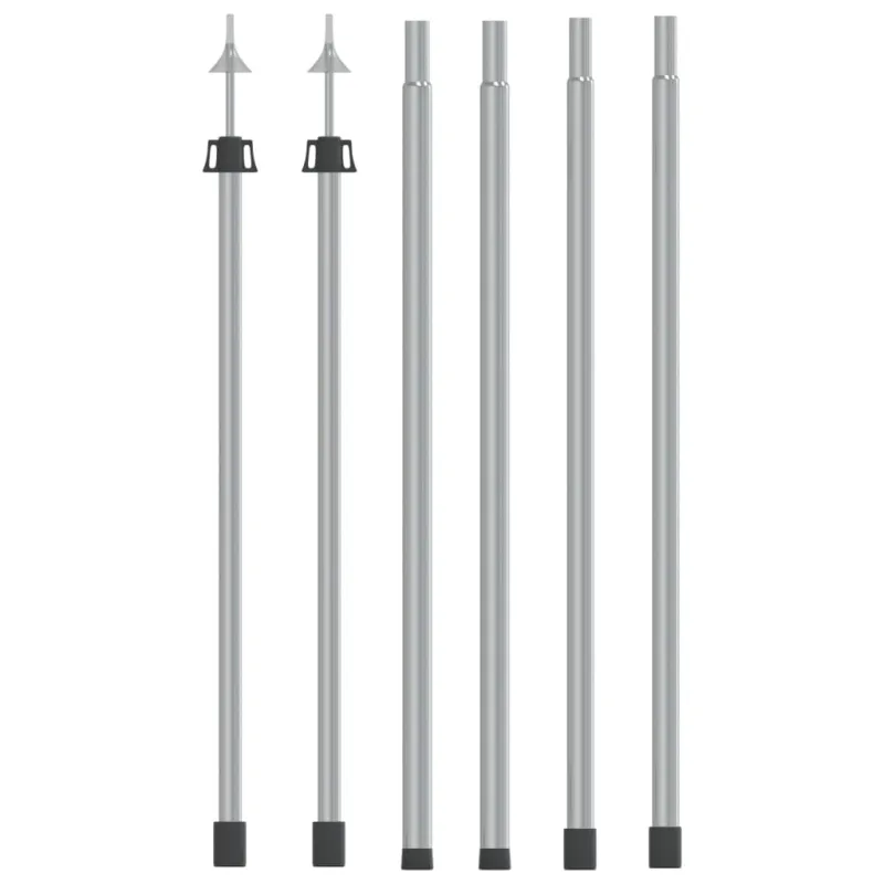 Teleskopiniai brezento strypai, 2vnt., 102-260cm, aliuminis
