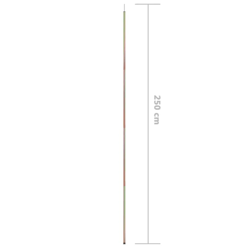 Uždangos nuo saulės stulpai, 2vnt., 250cm, plienas
