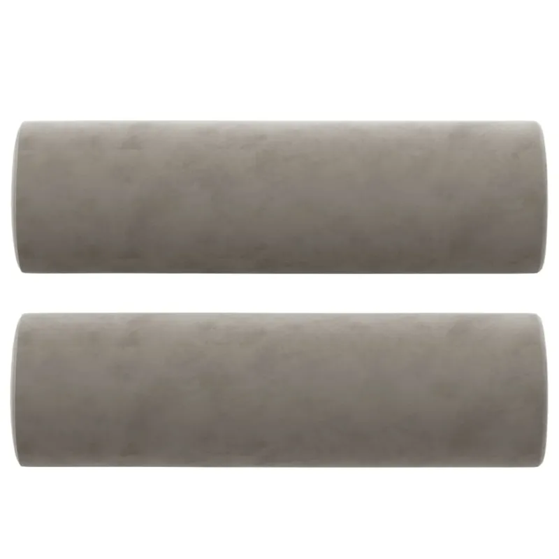 Dvivietė sofa su pagalvėmis, šviesiai pilka, 140cm, aksomas