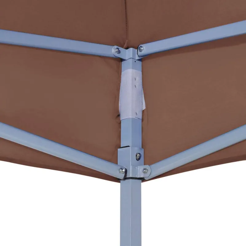 Proginės palapinės stogas, rudos spalvos, 3x3m, 270 g/m²