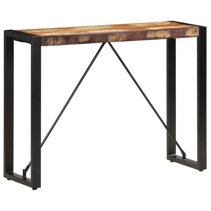 Konsolinis staliukas, 110x35x76cm, perdirbtos medienos masyvas