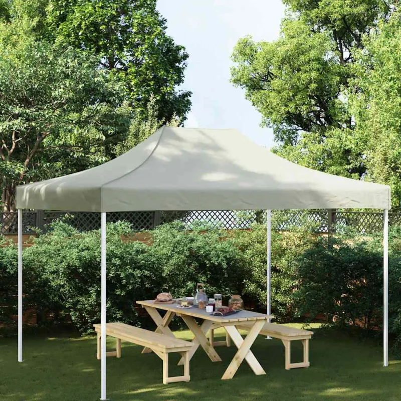 Proginės palapinės stogas, kreminės spalvos, 4x3m, 270 g/m²