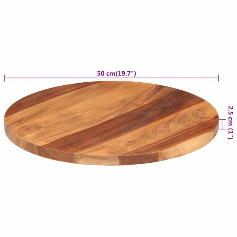 Stalviršis, 50cm, akacijos medienos masyvas, apskritas, 25–27mm