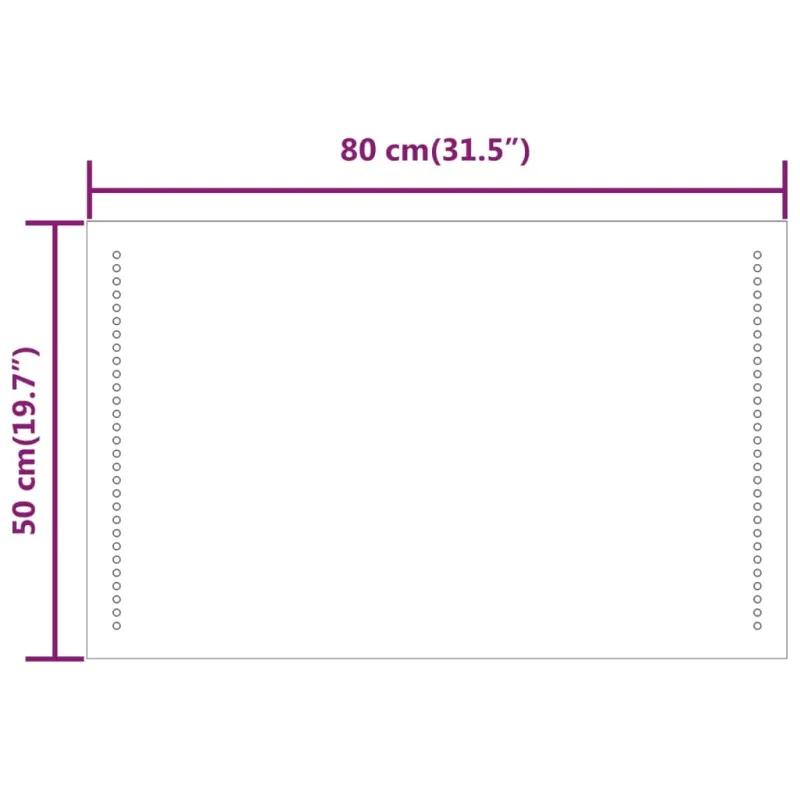 Vonios kambario LED veidrodis, 50x80cm