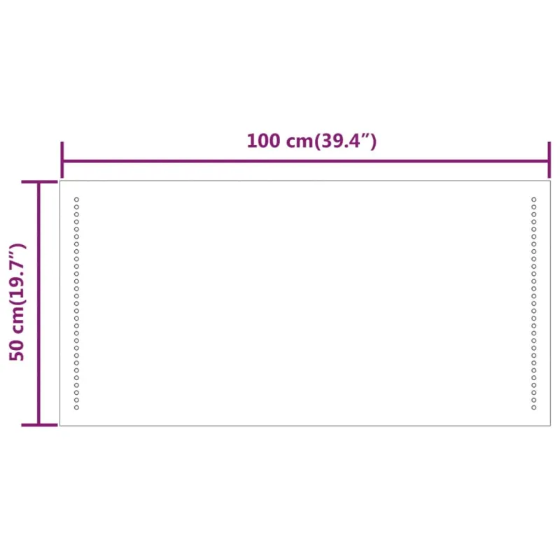 Vonios kambario LED veidrodis, 50x100cm