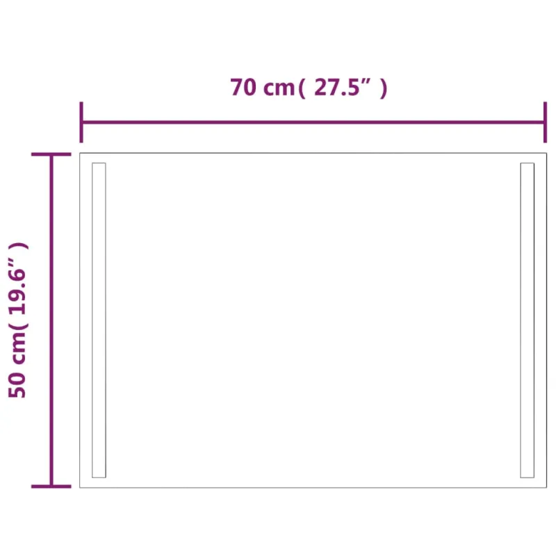 Vonios kambario LED veidrodis, 50x70cm