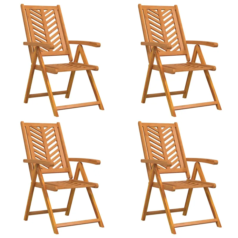 Sodo Kėdė 4 pcs Ruda 57 x 72 x 109 cm Kietos akacijos mediena
