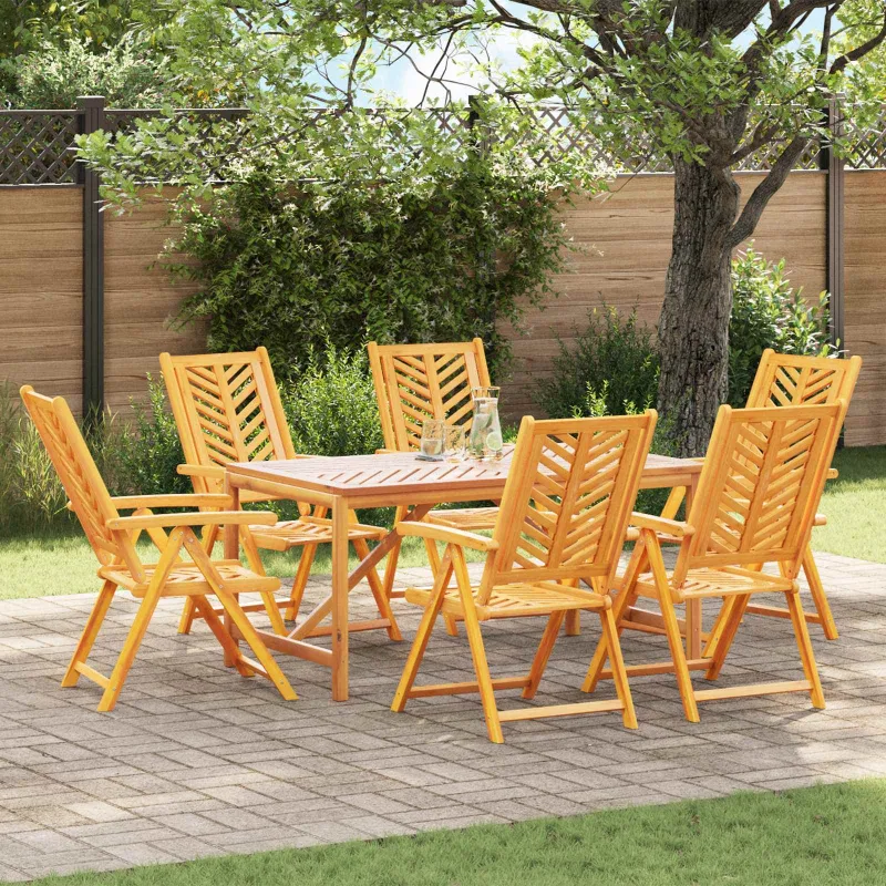 Sodo Kėdė 6 pcs Ruda 57 x 72 x 109 cm Kietos akacijos mediena