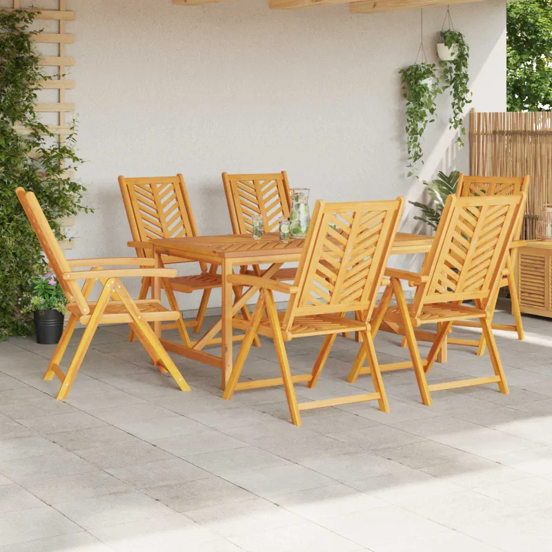 Sodo Kėdė 6 pcs Ruda 57 x 72 x 109 cm Kietos akacijos mediena