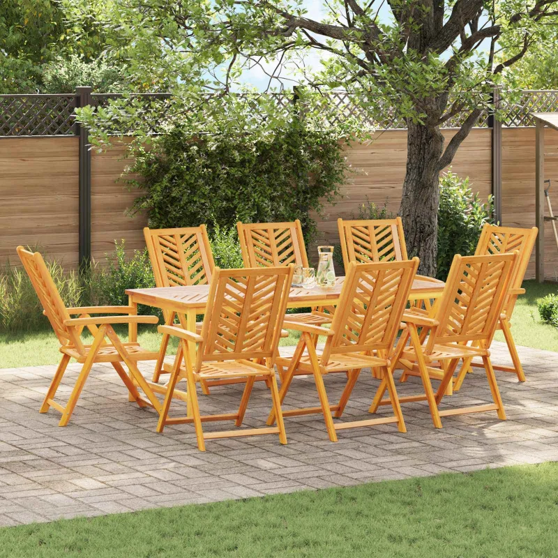 Sodo Kėdė 8 pcs Ruda 57 x 72 x 109 cm Kietos akacijos mediena