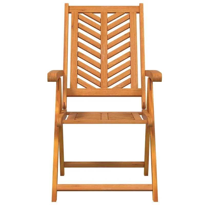 Sodo Kėdė 8 pcs Ruda 57 x 72 x 109 cm Kietos akacijos mediena