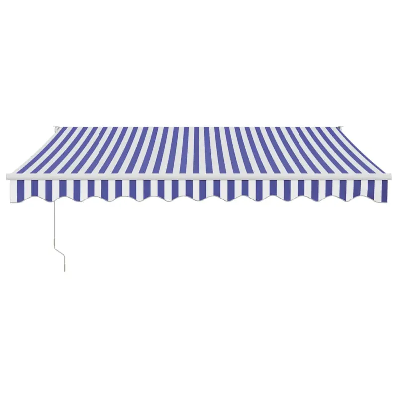 Ištraukiama markizė, mėlyna/balta, 3x2,5m, audinys ir aliuminis