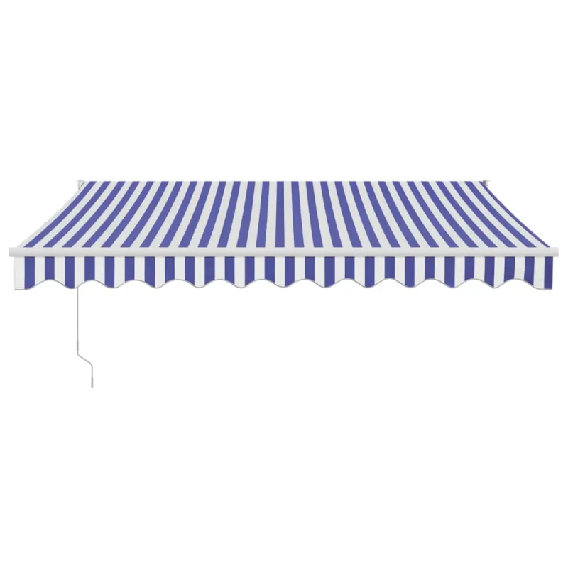 Ištraukiama markizė, mėlyna/balta, 3,5x2,5m, audinys/aliuminis