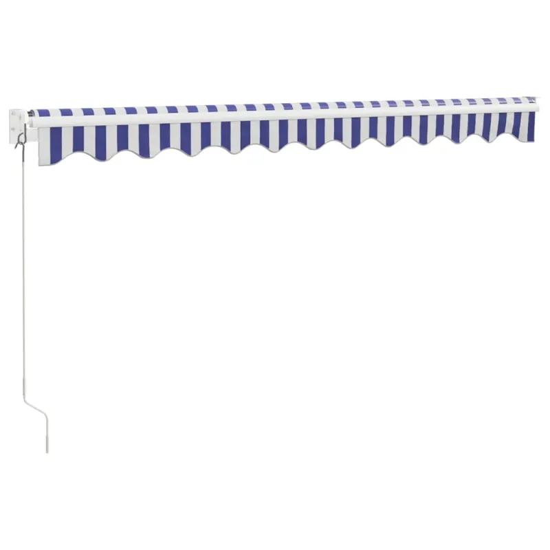 Ištraukiama markizė, mėlyna/balta, 3,5x2,5m, audinys/aliuminis