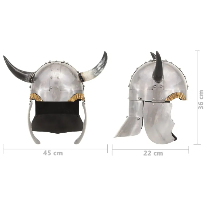 Vikingų šalmas, sidabrinis, plienas, fantastinis