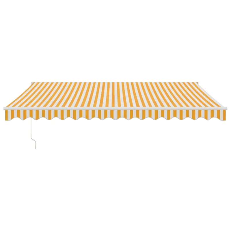 Ištraukiama markizė, geltona/balta, 4x3m, audinys ir aliuminis