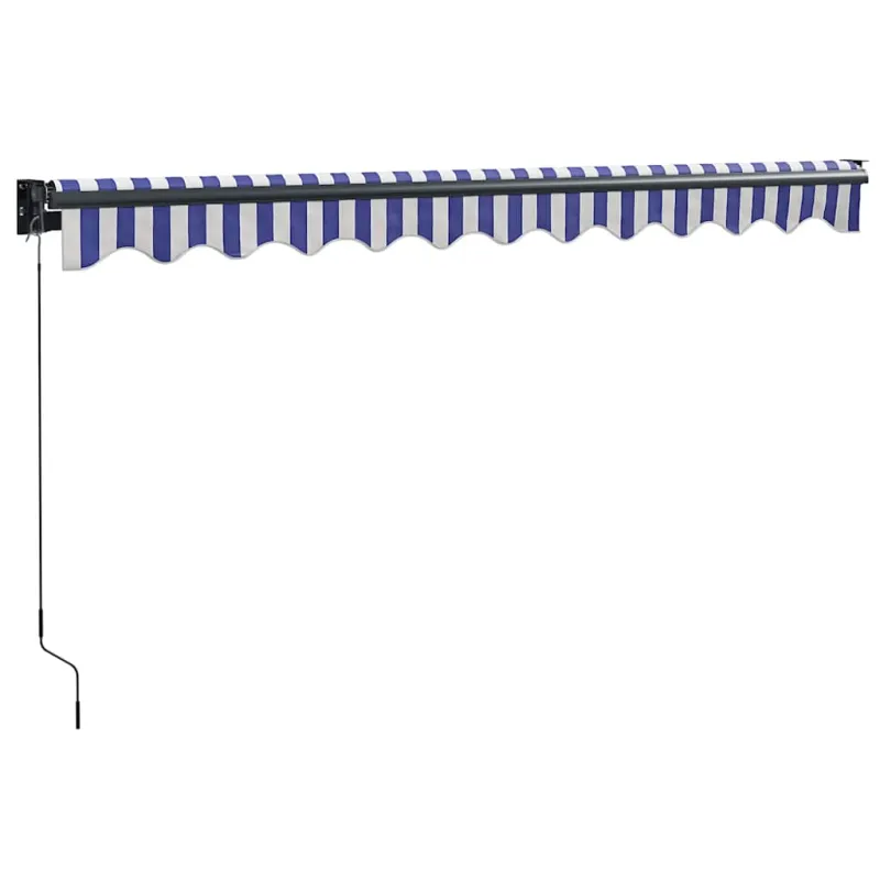 Ištraukiama markizė, mėlyna/balta, 3x2,5m, audinys ir aliuminis