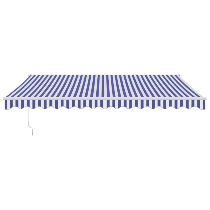 Automatinė ištraukiama markizė, mėlyna ir balta, 4x3m