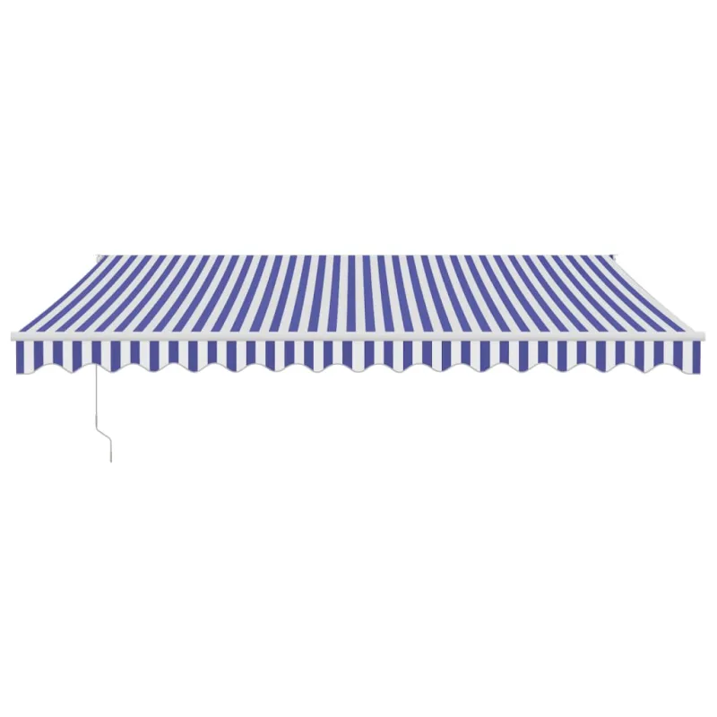 Automatinė ištraukiama markizė, mėlyna ir balta, 4,5x3m