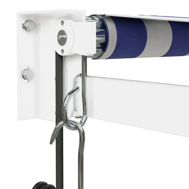 Automatinė ištraukiama markizė, mėlyna ir balta, 4,5x3m