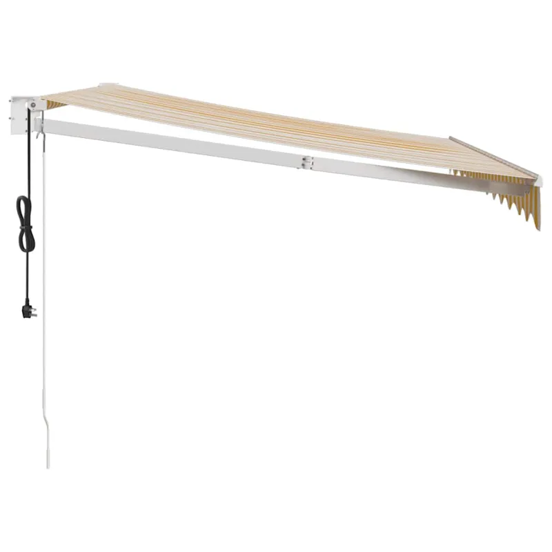 Automatinė ištraukiama markizė, geltona ir balta, 3x2,5m