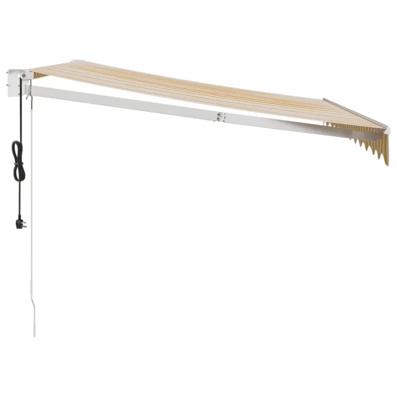 Automatinė ištraukiama markizė, geltona ir balta, 3,5x2,5m