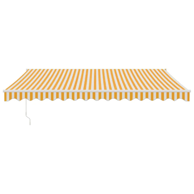 Automatinė ištraukiama markizė, geltona ir balta, 4x3m