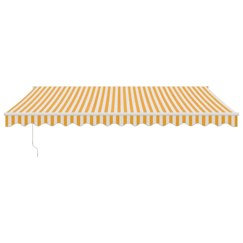 Automatinė ištraukiama markizė, geltona ir balta, 4,5x3m