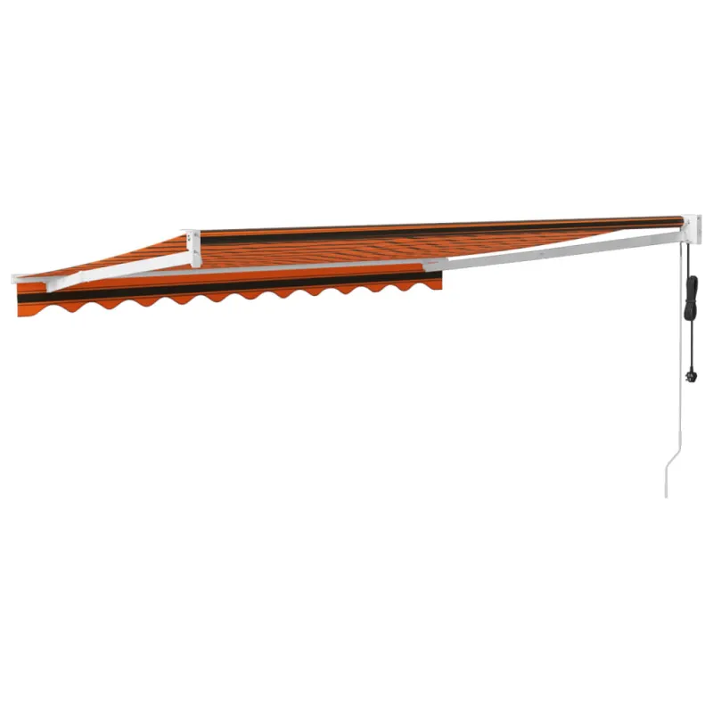 Automatinė ištraukiama markizė, oranžinė ir ruda, 3x2,5m