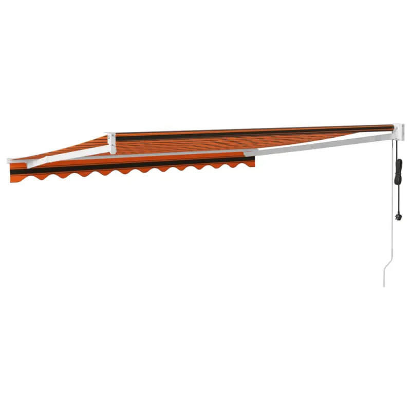 Automatinė ištraukiama markizė, oranžinė ir ruda, 3,5x2,5m