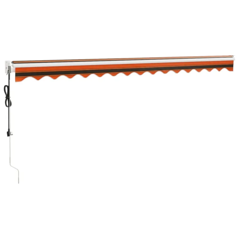Automatinė ištraukiama markizė, oranžinė ir ruda, 4,5x3m